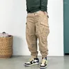 Pantalon masculin American Vintage Multi-Pocket Cargo for Men Vêtements en plein air Joggers de street