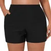 Alta cintura Biquíni Bottomswearwear short shorts maiôs de banheira de fundo mulheres ruched shirre barriga de controle de calça de tamanho grande calça