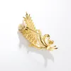 Broschen leuchten u Luxus goldenes Ohr aus Weizenperlen Brosche für Frauen Mode Accessoire Anzug Jahr Geschenk