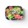 2024 Cartoon Raw Rolling Tray Kit Rook -accessoires 18 x 14 cm Metalen Smokerrol Trays Tobacco Herb Messing Plaat Herb Handroller Grinders