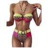 Women's Swimwear Womens Leopard Printed Brazilian Bikini Set Sexy Thong Swimsuit Two Pieces Bathing Suit Women Beach Wear