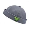 Beralar Unisex Retro Dome Kavun Brimles Bonnets Beanie Erkek Kadınlar Kapakkap Sailor Pamuk Mekanik Modaya Modaya Modaya Modeli Elastik Paneller Docker Şapkası