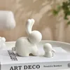 2st Modern Abstract Rabbit Figur Nordic Style Animal Ornament Family Decorative Gift Ceramic Crafts Room Decor Figurer FÖRDEL 240407