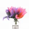 Fleurs décoratives 6pcs / lot artificiel romantique mini lavande en plastique pour le mariage décoration de maison de Noël DIY Gift Fake