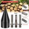 Round/Hex/Triangle Shank 42mm Drilling Tool Wood Cone Reamer Punch Firewood Splitter Drill Bit Wood breaker Woodworking Tool