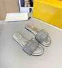 new Summer Brand lady slipper sandal slide women flats Signature by Marc F- Jacobs genuine leather outdoor flip flop sliver black white luxury designer box 35-42