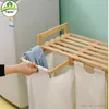 Laundry Bags Bamboo Dirty Basket Folding Fabric Storage Baskets For Home El Bathroom Clothes Organizer