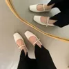 Spring Autumn Square Ballet Fashion Mary Jane Low Heel Casual Sier Shallowe klamra miękkie buty damskie