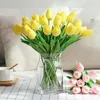 Decorative Flowers 7Pcs Simulated Tulips Realistic No-fade Fake Tulip Beautiful Artificial Flower Bouquet For Home Wedding Party Decoration