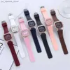 Montre-bracelets Simple Square Women Es Fashion 2021 Brand Qualités Brand Ladies Sile Black Brown Quartz Clock Drop Shipping240409