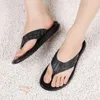 High -End -Flip -Flops Herren leichte Luxus -Top -Schicht Cowide Krokodilabdruck Zehen Clipper Pantoffeln modisch für externe Verschleiß