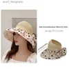 Wide Brim Hats Bucket Hats Summer Shell Sunshade Foldable Hats Women Outdoor Beach Soft Wide Brim Bucket Caps UV Protection Dual Use Hair Hoop Sun Hats Y240409