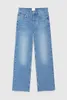 Женские брюки с высокой талией джинсы для женщин 2024 Осенний повседневная винтажная джинсовая джинсовая уличная одежда