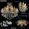 Maria Theresa Crystal Chandelier Light Cognac Cognac LED Luxury Pending Lamp Luster 18 Light Home Lighting for Lobby Escair Project Luminaire Suspension MD2225