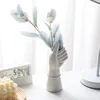 Vases Modern Ceramic White Hand Vase Nordic Home Office Art Body Decor Dried Flowers Pot Floral Composition Living Room Ornaments