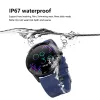 Armbands Smart Watch Full Touch IP68 Vattentäta män/ kvinnors blodtryck Hjärtfrekvensmonitor Runda skärmarmband för Android iOS