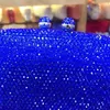 Kvällspåsar 2024 Luxury Orange/Blue/Purple Diamond Crystal Bag Clutch Party Small Purse For Wedding Dinner Women Bankett