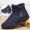 Boots Winter Snow Boots Men Women Waterproof Down Ankle Boots Lightweight Non Slip Casual Snow Shoes Zip Thick Plush Warm Fur Booties