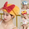 Cassin de cheveux secs Super absorbant rapide Capeur à étanche à nœud papillon Nouveau casquette de serviette sèche mignonne accessoires de salle de bain