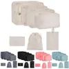 Storage Bags Classification Metal Double Zipper Luggage Organizer Set Breathable Mesh Waterproof For Sheets Underwear Shoe Socks