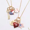 Pendant Necklaces Forth Jy Kids Girls Charming Long Chain Necklace Cute Heart Star Baseball Child Jewelry Drop Delivery Pendants Dhisb