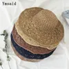 Mulheres 100%Raffia Straw Hat Summer Summer Fades Fluppy Ladies viseira dobrável Panamá Praia Antiuv Sun Hat240409