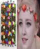 30pcs Flower Crown Opaska na głowę Piękne opaski z kwiatem róży dziewczęta w stylu bohemijski wieniec ślub kwiecisty girlanda dla kobiet5627519