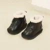 Stiefel 2023 neue Winterbabystiefel Leder warm warmes Fell niedliche Tierjungen Schuhe nicht schlau weiche alleinige Mode Kleinkind Girls Schneestiefel