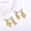 Trendy 18K Gold Plated Boy Girl Anhänger für Halsketten Erstellen, personalisierte Kinderchark DIY -Schmuckzubehör machen Accessoires