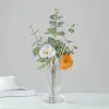 Blomma vas för heminredning glasvasblomma terrarium container bordsmord rustik liten vas