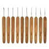 Bamboo Wooden Handle Crochet Hooks Ergonomic Weave Needles Craft DIY Sewing Tool 0.75/1.0/1.25/1.5/1.75/ 2.0/2.25/2.5/2.75/3.0mm