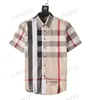 Män skjorta Luxurys Desingers Men's Dress Shirts Dress Business Casual Shirt Sleeve Stripe Slim Masculine Social Fashion Plaid Asian M-3XL