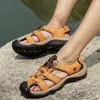 Сандалии летние мужчины, дышащие тапочки на открытом воздухе Baotou Beach Shoes Dad's Mens Sandalias2024