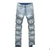 Jeans pour hommes Biker masculin détruit en tissu de jean élastique slim slim pantalon skinny joggers hommes pantalon déchiré