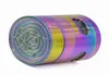 Verkoop Herb Minder maat 63mm 4 -delige ijsblue Rainbow zink legering grinder Rainbow Maze DHL6617842