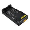 Nitecore originale Nuovo I2 Caricatore I2 Display LCD Batteria intelligente 2 slot doppi carichi per IMR 14500 18650 26650 20700 21700 Carichi di batteria agli ioni di litili universali autentici