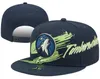 American Basketball "Timberwolves" Snapback Hats 32 lag Luxury Designer Finals Champions Locker Room Casquette Sports Hat Strapback Snap Back Justerable Cap A4