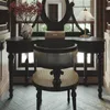 Commode en bois massif, coiffeuse néoclassique, table multifonctionnelle avec miroir, tiroir