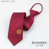 Nekbanden Red Happy Tie mannen knoop gratis bruidegom bruiloft luie man pak zakelijke ritssluiting bruiloft modeq