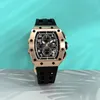 Bilek saati Çar Bomba Tonneau Mens Watch Quartz Dikdörtgen Lüks Holluwatch Su Geçirmez Kronograf Moda Safir Saati İnsan İçin