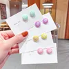 Orecchini per borchie ACRILICO Gioielli di moda per la moda 2024 Cute Candy Colours M Beans for Women Girls Sweet Decora Regali