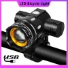 Einstellbarer Zoom T6 LED -Fahrrad Leuchte USB wiederaufladbare LED -Fahrradlampe Zyklus Taschenlampe MTB Scheinwerfer Fahrradfahrradzubehör