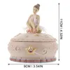 Figurines décoratines Boîte de rangement fille Musique bébé décor vintage Mirror Trim Resin Saint Valentin Cadeau