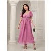 Etniska kläder kvinnor mode kort ärm spetsar lång maxi party klänning muslimska abaya dubai kalkon kaftan elegant femme vestidos robe klänning