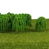 Dekorativa blommor Hållbara användbara bekväma modell Tree Greenery Plant Toy Willow 25st Display Green Home Kitchen Landscape Layout