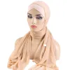 One pezzo Amira Muslim Women Hijab Istant Hijab Caps tira su sciarpa pronta per scialli islamici torturi shawlswwrap Stoles SCARPRE Mujer