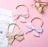 Accessoires de cheveux pour bébé Bandons pour enfants Bows Coton Bows Nylon Bowknot Soft Kids Heads Bands Infant Accessory Princess B49661518096