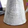 Vases en métal fleur vase Pitcher vintage galvanisé caner Jug Rustic Bucket Container Farmhouse française céramique