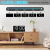 Wall Clocks Digital Clock Display 11.5Inch USB LED Alarm For Bedrooms With Weather Station