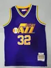 Utah''Jazz''Shorts Herren Throwback Basketball Shorts Taschenbasketball -Trikot John 12 Stockton Karl 32 Malone